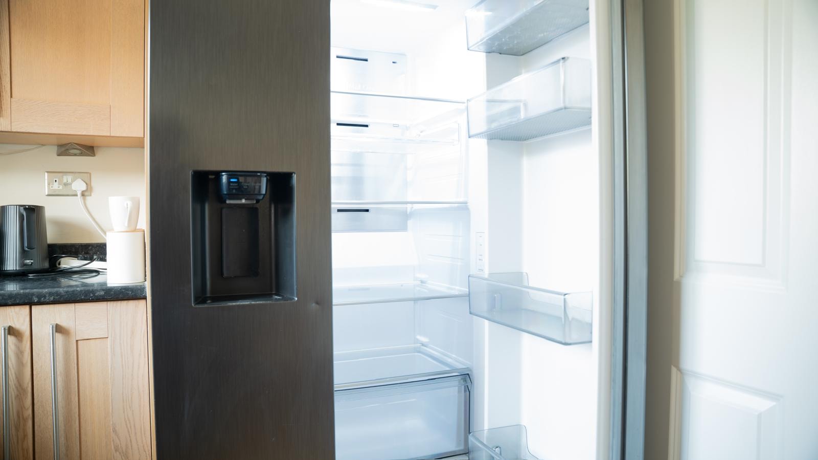 Kitchen with American fridge